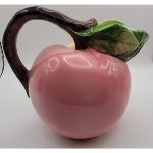 Pottery Barn Ceramic Peach Juice Water Iced Tea Pitcher